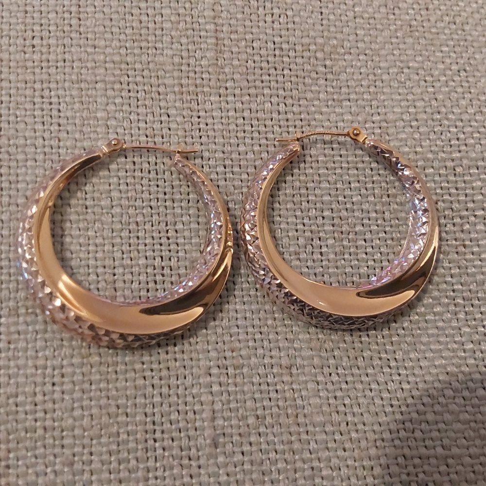 STERLING SILVER / GOLD FILLED Large Hoop Earrings